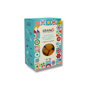 GraniSi - Biscottini Mela Candita e Cannella - Grani Antichi Siciliani - 210 gr